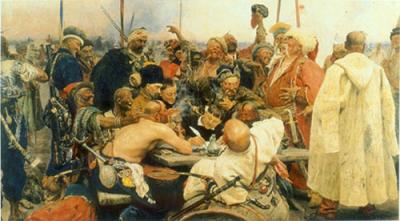 Die Saporozher Kosaken schreiben einen Brief an den türkischen Sultan
