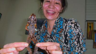 north east friend with frog