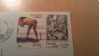 Briefmarke aus Spanien 400 Jahre Don Quijote