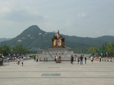 Statue von K&ouml;nig Sejong auf Gwanghwamun Square