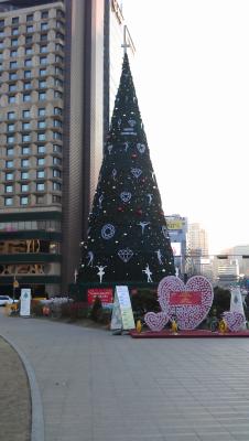 Weihnachtsbaum vor der Stadthalle