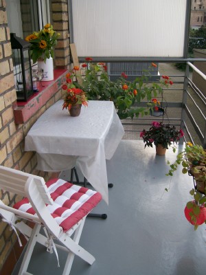 Balkon im Herbst