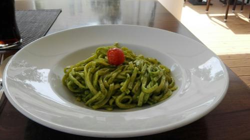 Vegetarisch essen in Darmstadt: Tagliatelle mit Pesto verde - sehr lecker!