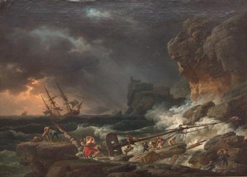Joseph Vernet: Stürmische See mit Schiffswracks