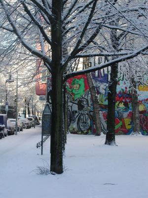 Berlin-Kreuzberg, Köpenicker Strasse im Winter