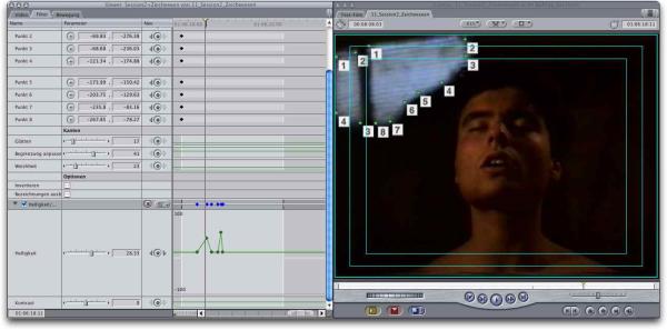 Um es durchs Kellerfenster blitzen zu lassen, m&uuml;ssen komplexe Masken und Keyframe Animations angelegt werden.