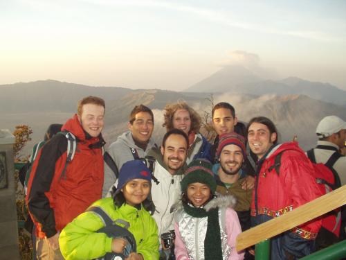 Gruppenbild auf der Aussichtsplattform