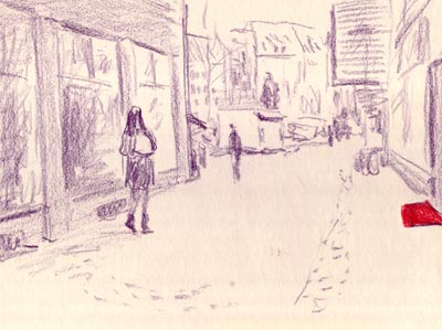 Jena Zeichnung Markt