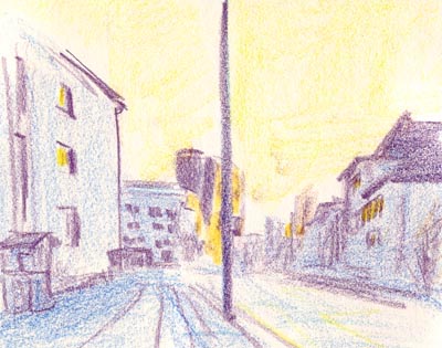 Jena, Tatzendpromenade, Zeichnung