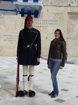 Juli mit Evzone