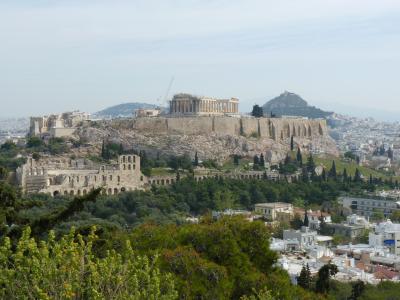 Blick von der Pnyx auf die Akropolis
