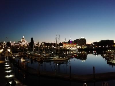 Hafen im Sonnenuntergang in Victoria