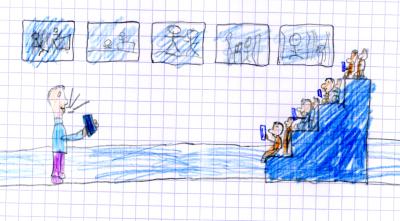 Autorenlesung, gemalt von Leon aus Schwirzheim Autorenlesung, gemalt von Leon aus Schwirzheim