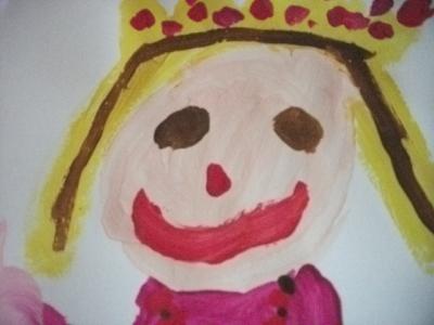 Das ist Martha - erstes in Wasserfarbe gemaltes Selbstportrait.