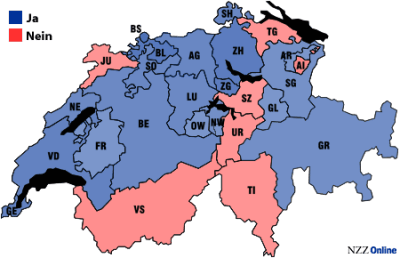 Resultat der Volksabstimmung vom 5. Juni 2005