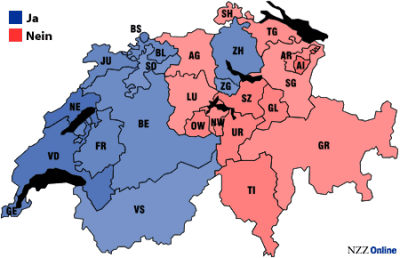 Resultat der Volksabstimmung vom 5. Juni 2005