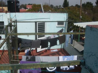 Hier sonnen sich meine Socken.