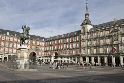 La plaza mayor, der meiner Meinung nach sch&ouml;nste Platz Madrids
