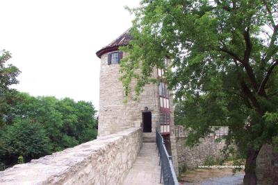 Das ist ein Teil der begehbaren Stadtmauer in Mühlhausen/Thüringen. 