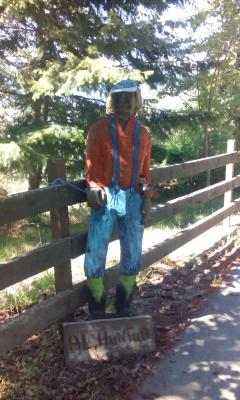 Dieser nette Herr wartet am Eingang der Ranch