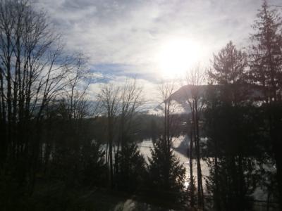 Morgengrauen am Lake Cowichan (dort haben wir die Biber gesehn)