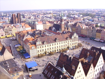 Vom Turm der sw. Elzbiety runter auf den Rynek