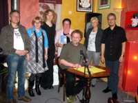 Uwe Stöß, Anke Kaufmann, Claudia Thoß, Dagmar Ebert, Uwe Bismark v.l. und Moderator Henner Kotte mitte