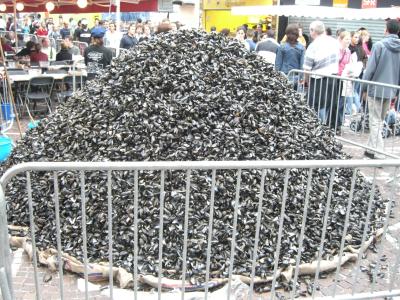 So sieht ein ordentlicher Berg Muscheln aus. Wieviele Portionen das wohl waren? So sieht ein ordentlicher Berg Muscheln aus. Wieviele Portionen das wohl waren?