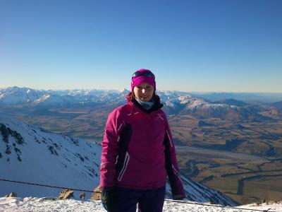 auf der Spitze vom Mt Hutt