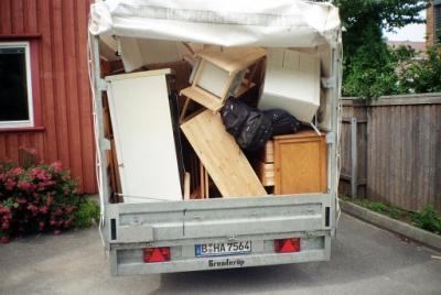So sieht mein Umzugsgut nach 1300 km aus.