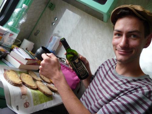 Im Zug Richtung Osten