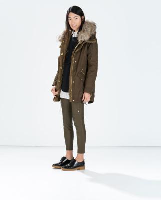 Hier der Parka aus der Herbsttrend beschreibung, der hier ist von ZARA