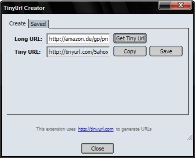 FireFox Add-On: Tinyurl