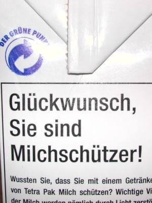 Gl?ckwunsch, Sie sind Milchsch?tzer!