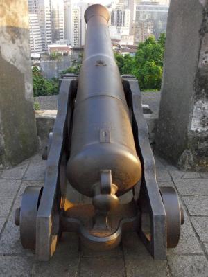 Eine Kanone auf der Festung in Macao