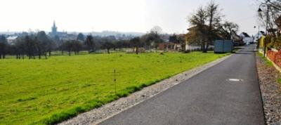 Auf die Straße "Im Borngarten" könnte die Erschließungsstraße münden (in der linken Bildhälfte)