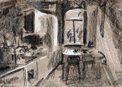 Graphitstift, weißer Stift