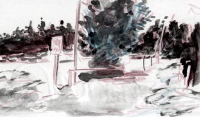 Bleistift, Wasserfarbe