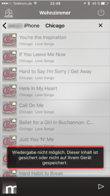 AppleMusic kein Zugriff