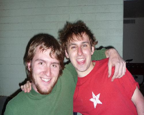 Evan und Ich auf einer Party