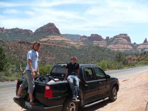 Evan und ich auf dem Weg nach Sedona