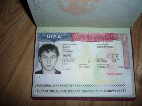 Mein Visum im Reisepass