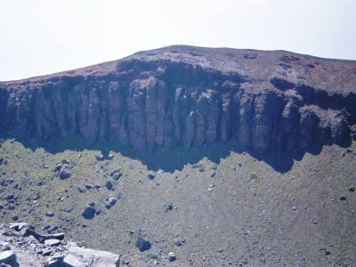 Auf dem Vulkan  Asama