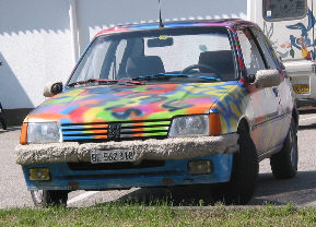 Peugeot mit Fellsto&szlig;f&auml;nger