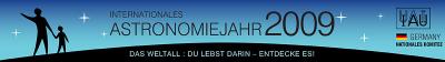 Banner der "Jahr der Astronomie" Website