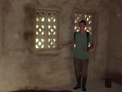 die neu verputzte Wand