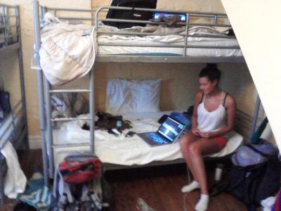 Eine Zimmernachbarin, die Urlaub in Toronto gemacht hat und weiter nach Quebec gezogen ist.