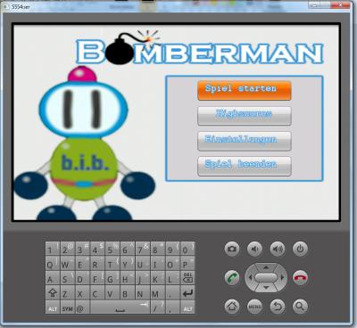 Das neue Startmen&uuml; zum Bombermanspiel.