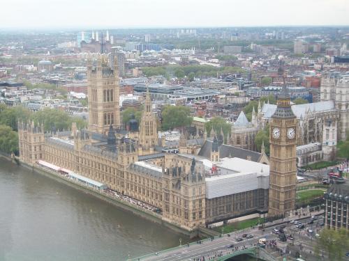 Big Ben und House of Parliament von oben