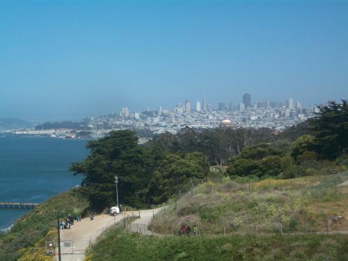 Blick nach Downtown von der Golden Gate Bridge